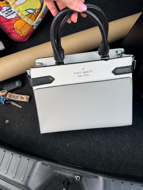 kate spade Handbags - kate spade Two-Tone White and Black Structured Satchel
